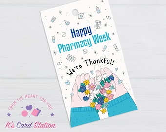 Pharmacy Week Gift Tags: Printable Appreciation Thank You (2x3.5) (Digital Download)