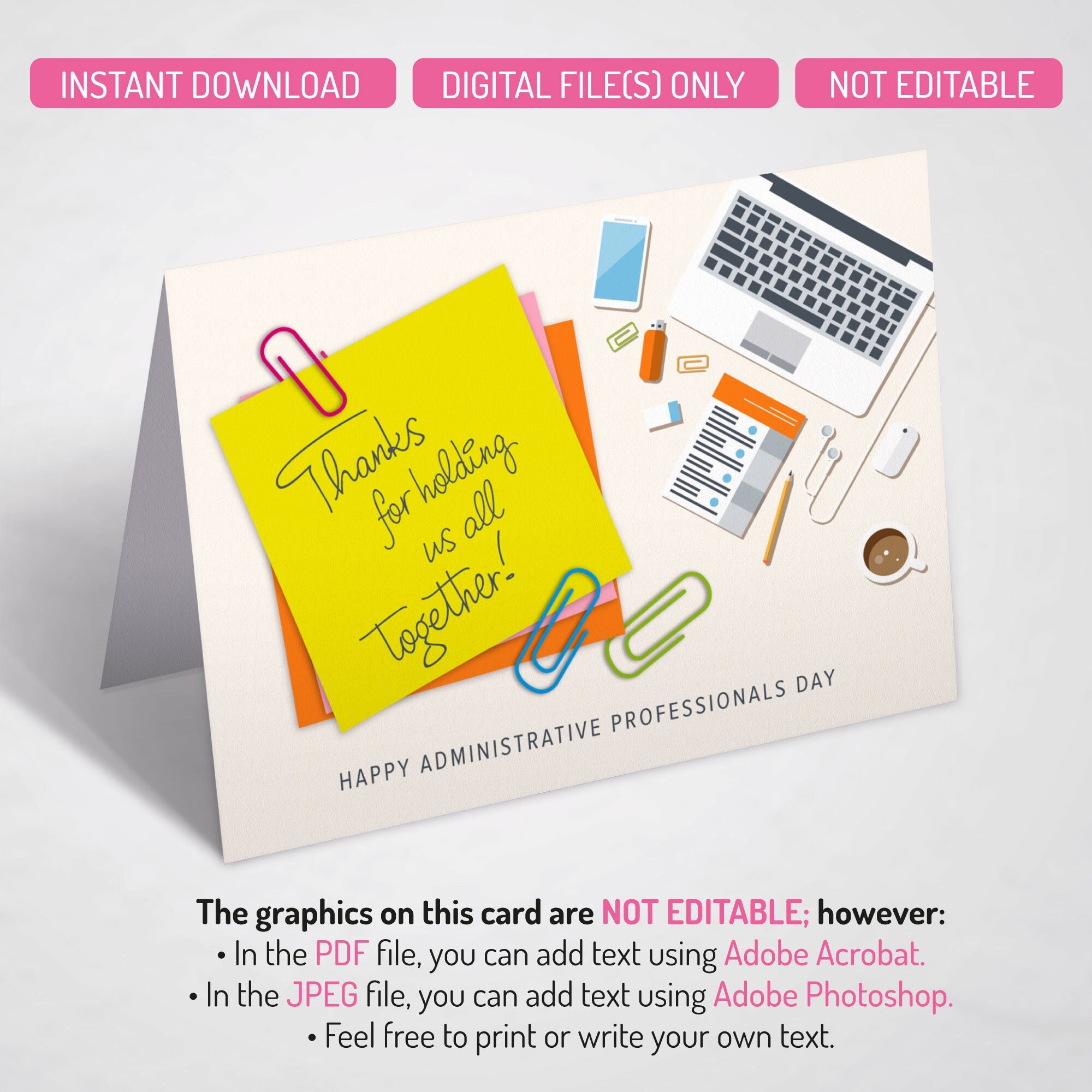 Administrative Professionals Day Card - Professional Appreciation Card ...