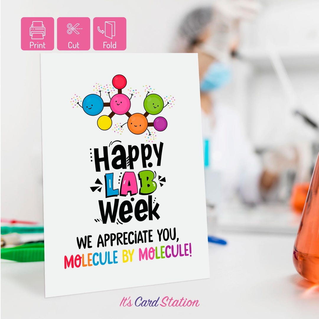 Medical Lab Week Card Printable - Cute Lab Tech Card - Funny Lab ...