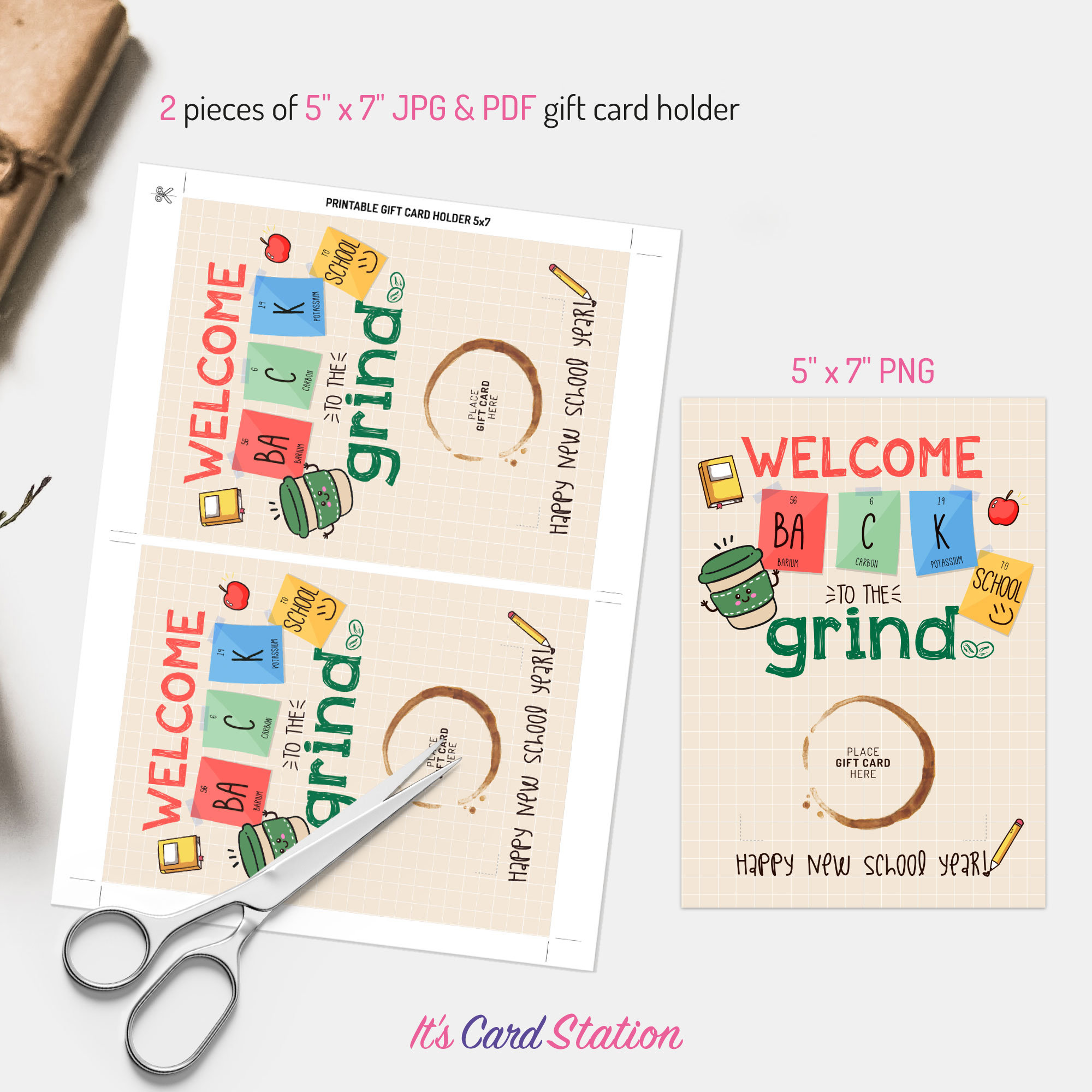Welcome Back to the Grind Teacher Coffee Card Holder - Back to School ...