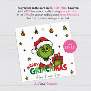 Merry Grinchmas Tags | Grinch Christmas Gift Tags | Printable Grinch ...