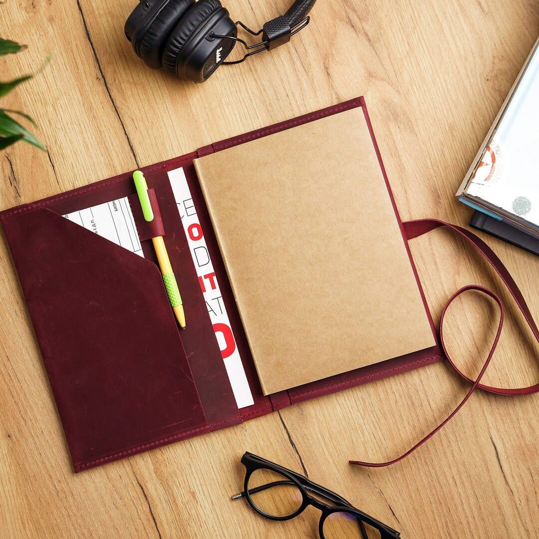Personalized Leather Planner Cover, Refillable Planner Cover A5, Custom ...