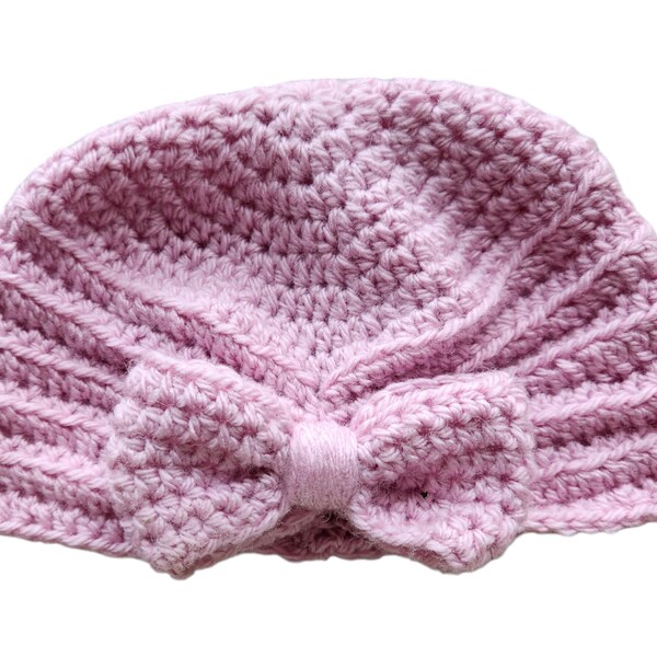 BONNET TURBAN bébé crochet fait main