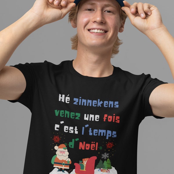 Cadeau pour noel T-shirt pour homme cadeau pour Noël sur culture belge Belgique