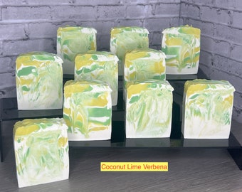 Handcrafted Artisan Soap | Coconut Lime Verbena | Spring Soap | Soap Gift | Handmade Soap | Natural Cold Process Soap