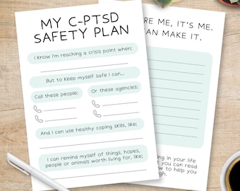 C-PTSD Plan für psychische Gesundheit, druckbarer digitaler Download