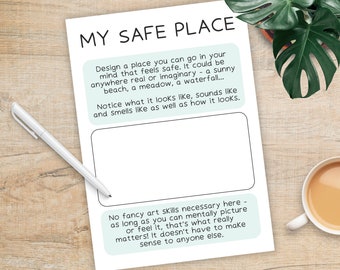 C-PTSD Activity Sheet My Safe Place, Printable Digital Download