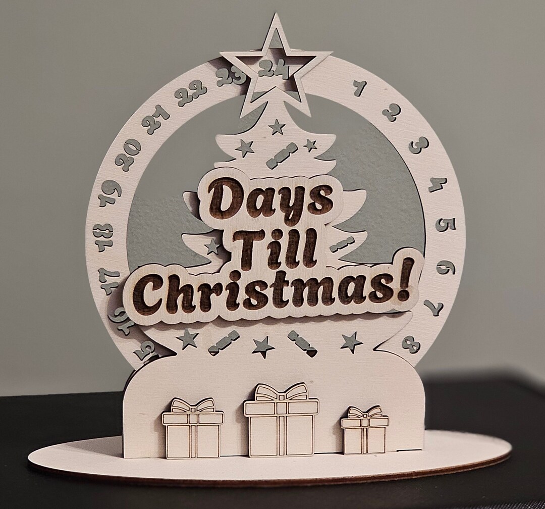 Tree Countdown Poster Days Till Christmas Tree - Countdown Svg/ai File - Etsy