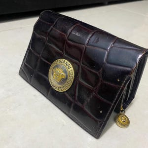 Authentische Gianni Versace Leder Geldbörse