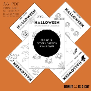Halloween Spooky Savings Challenges - Printable A6