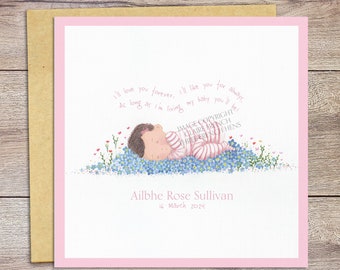 Personalised Sympathy Baby Girl Card