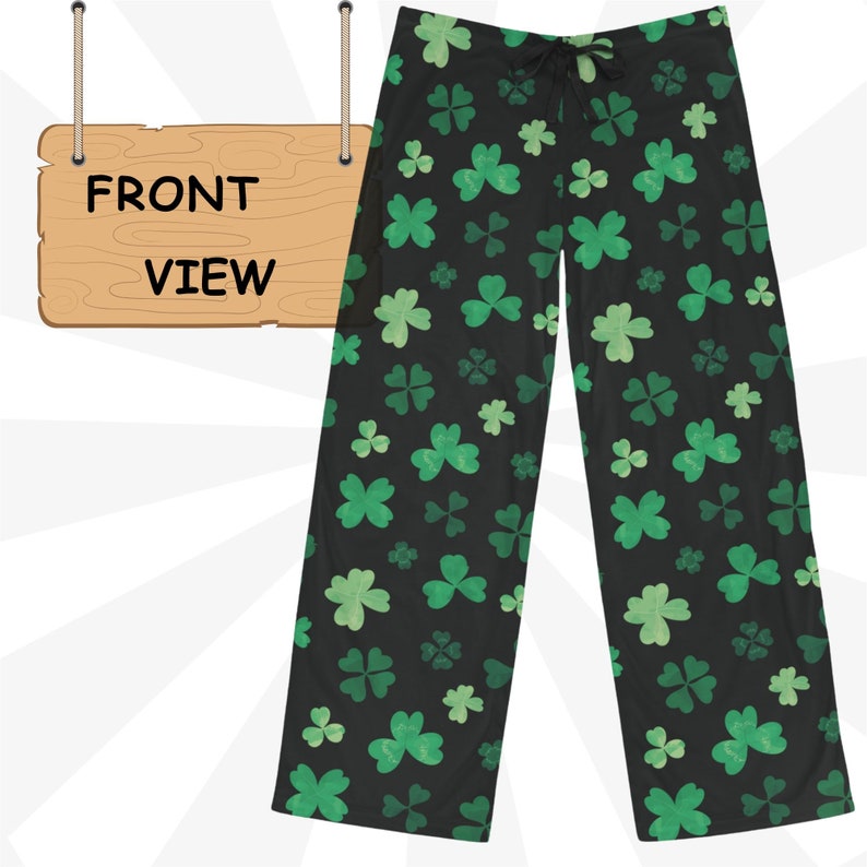 Mens Pajama Pants Shamrocks, Stpatricks Day Shamrock Pyjamas, Mens ...