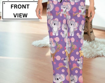 Womens Pajama Pants Koala Bears, Novelty Pajama Pants, Koala Bears PJs, Womens Fun Pajamas, Womens Novelty PJs, Novelty Koala Pyjama Pants