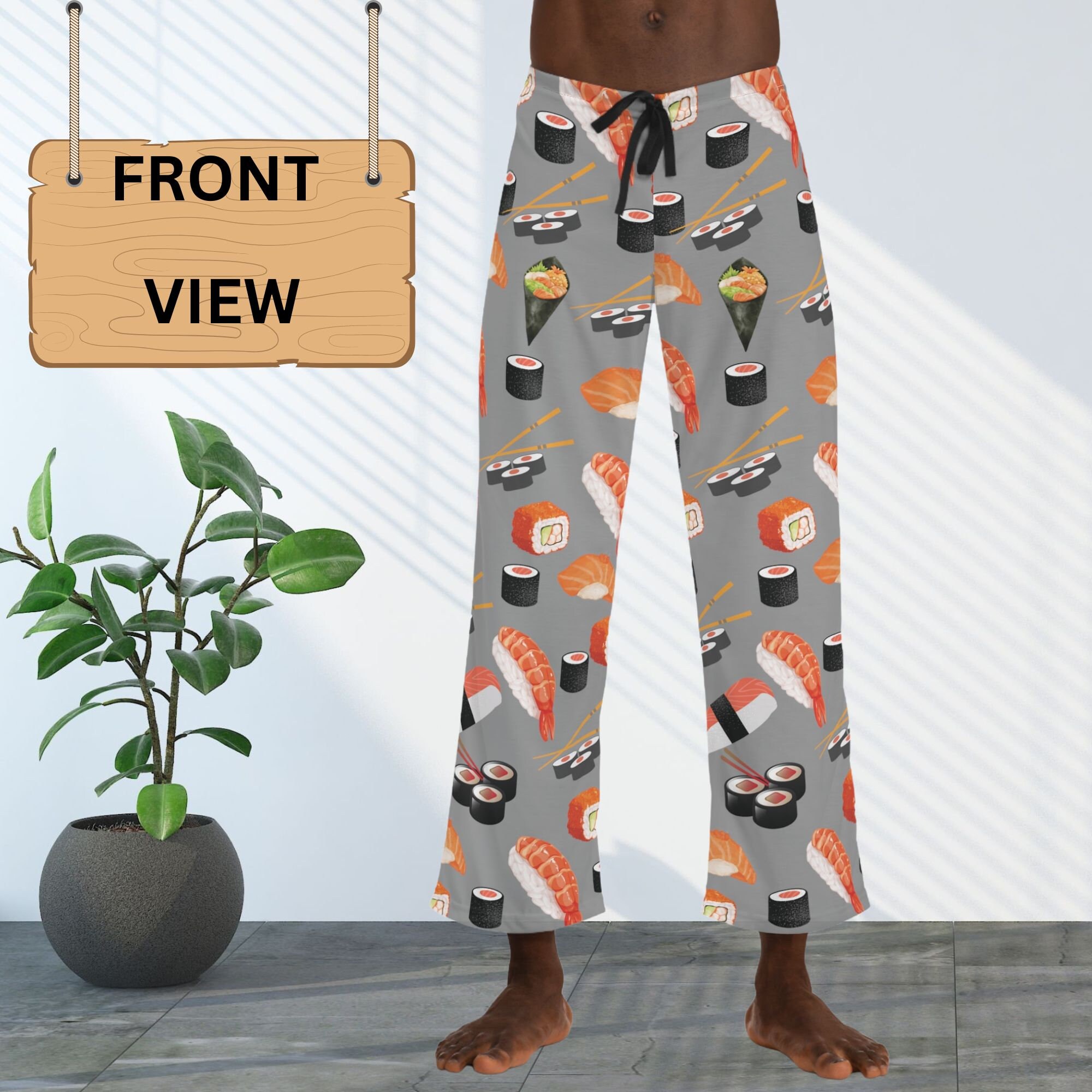 Mens Pajama Pants Sushi sushi Lover Pj s Mens Pyjama Pants novelty Pajama Pants mens Fun Pjs humorous Novelty Pajama Pants gift for Him Etsy