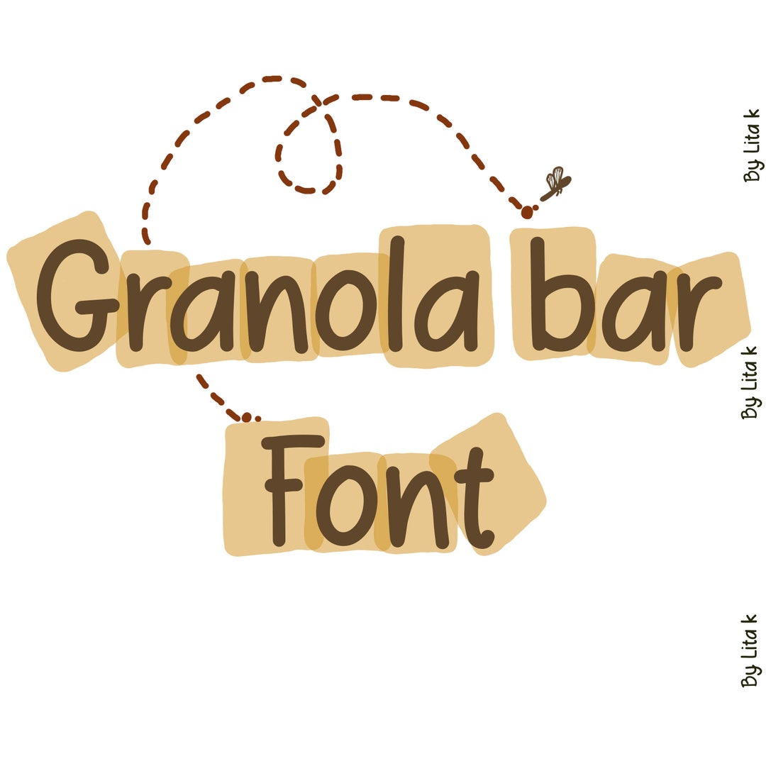 Granola Bar Font for Beautiful Script Fonthandwriting Etsy