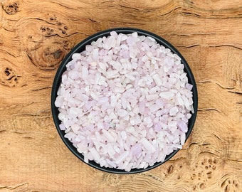 Kunzite Crystal Chips - Roller Bottle Chips - Semi Tumbled Stone - Mini Bottle Crystal - Bulk Crystal Chips - 3-5mm