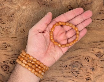 Natural Orange Aventurine Tumbled  Bracelet Gemstone - Crystals Stretchy Bracelets - Crystal Jewelry - Energy Healing - Handmade Jewelry