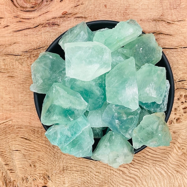 Green Fluorite Raw Stone - Stone Of Focus - Rough Green Fluorite - Green Fluorite Healing Crystal - Light Fluorite