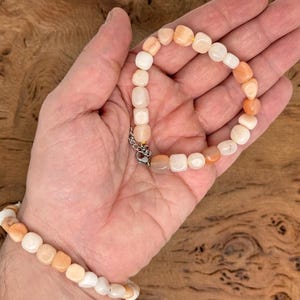 Natural Orange Calcite Tumbled  Bracelet Gemstone - Natural Crystals Bracelets - Crystal Jewelry - Energy Healing - Handmade Jewelry