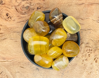 Piedra rodada Fluorita Amarilla - Comprar Cristales Metafísicos - Fluorita Amarilla Pulida - Graneles Al Por Mayor