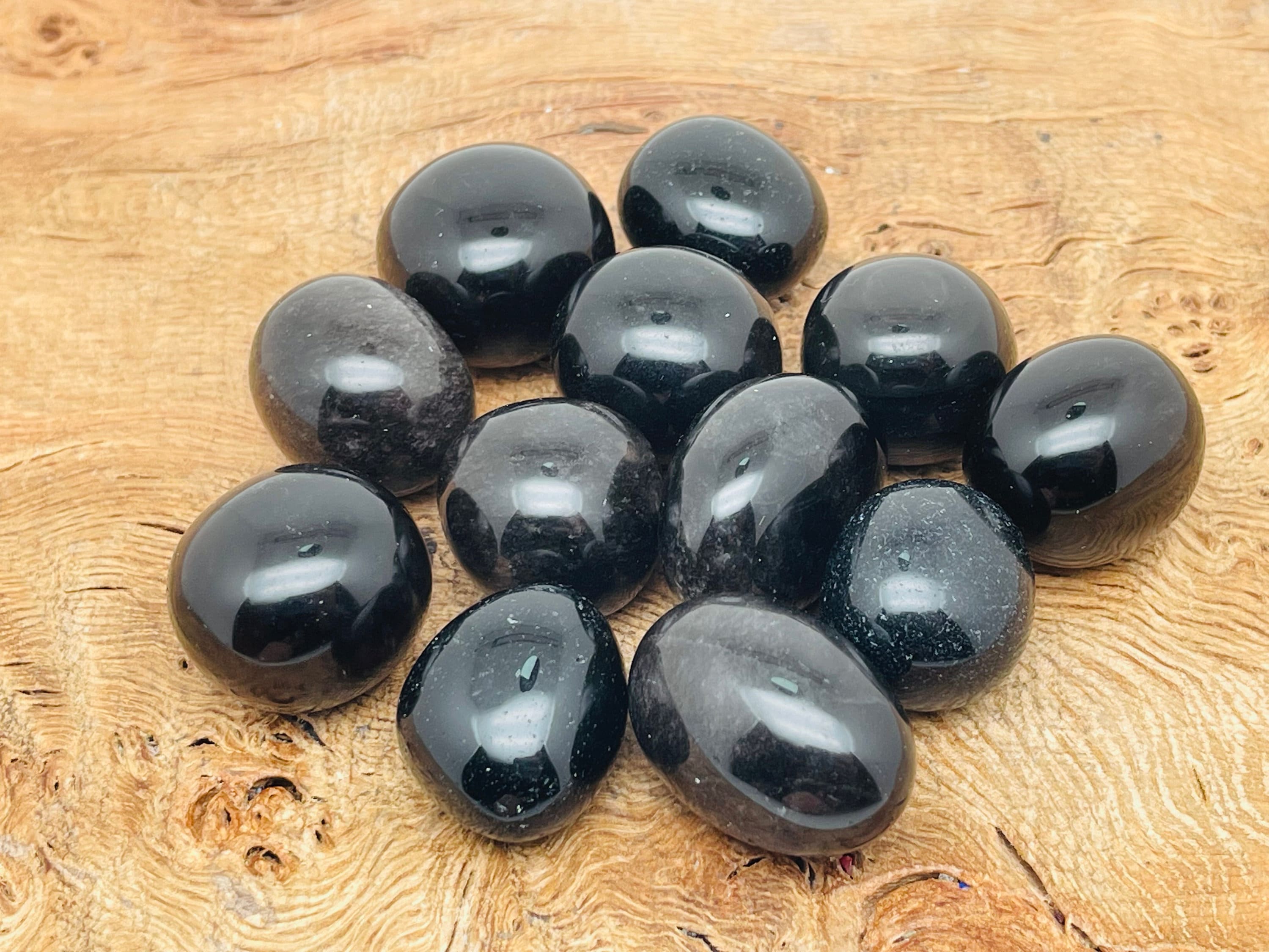 Apache Tear Tumbled Stone - Polished Apache Tear - Pocket Stone ...