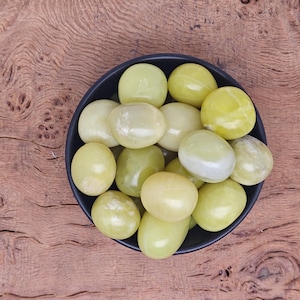 Olive Jade Tumbled Stone - Meditation Stone - Gemstones - Wholesale Crystals