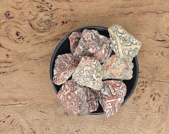 Piel de leopardo Jasper Piedra áspera - Cristal crudo - Leopardita Jasper - Piedras al por mayor a granel