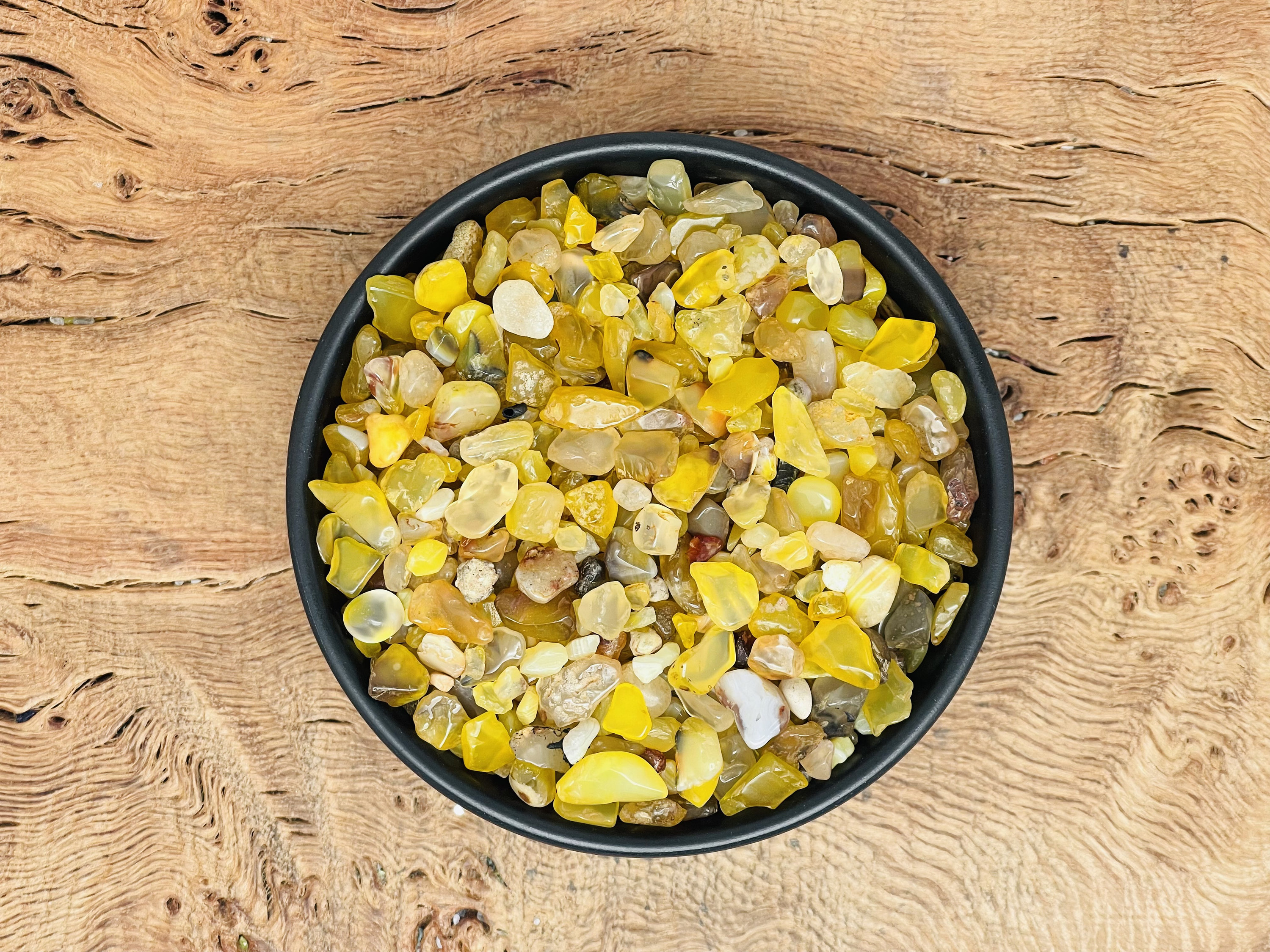 Yellow Agate Crystal Chips - Gemstone Agate Chips - Semi Tumbled Stone - Mini Bottle Crystal - Bulk Crystal Chips - 5-8mm