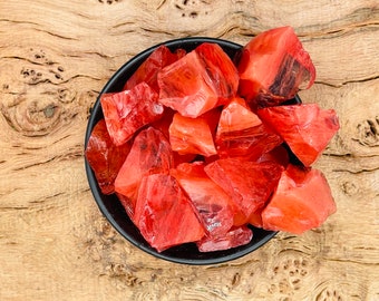 Cherry Quartz Rough Stone - Natural Red Quartz Crystals - Mineral Rocks For Gifts - Healing Crystals