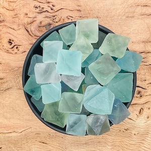Fluorite Octahedron Crystal - Purple&Green Crystal - Handmade Fluorite - Bulk Wholesale - Gemstone Octahedral