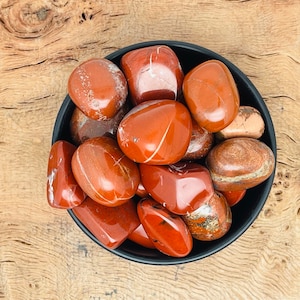 Red Jasper Tumbled Stone - %100 Natural Stones - Zodiac Crystals - Meditation Stones