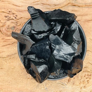 Black Obsidian Rough Stone - Natural Obsidian Rocks - Black Obsidian Ckunk - Wholesale Crystals