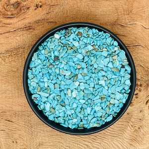 Turquoise Crystal Chips - Roller Bottle Chips - Semi Tumbled Stone - Mini Bottle Crystal - Bulk Crystal Chips - 3-5mm