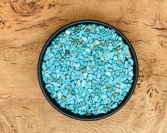 Turquoise Crystal Chips - Roller Bottle Chips - Semi Tumbled Stone - Mini Bottle Crystal - Bulk Crystal Chips - 3-5mm