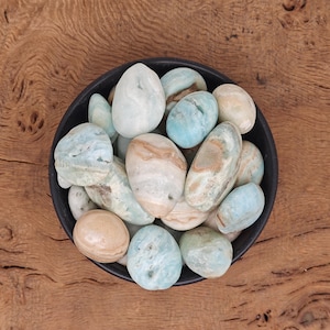 Blue Hemimorphite Tumbled Stone - Mineral Specimen - Throat Chakra - Gifts
