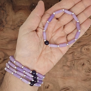 Amethyst Bracelet Gemstone Beads - Natural Crystals Stretchy Bracelets - Beads Bracelets - Chakra Healing - Bulk Lots