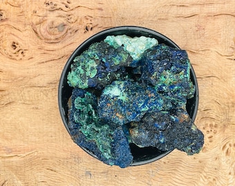 Azurite Rough Stone - Azurite Healing Crystal - Raw Azurite Malachite Cluster - Bulk Azurite