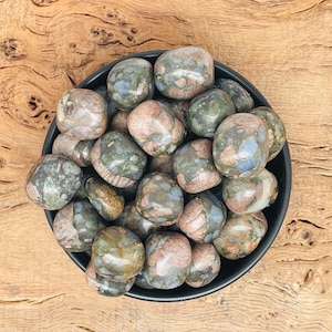 Blue Liberite Tumbled Stone - Que Sera - Vulcanite Llanite Crystal - True Self - Gems