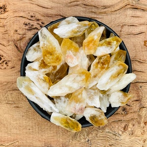 Cristal de puntos de citrino - Piedra cruda de citrino - Tienda metafísica - Piedra curativa
