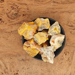 Crazy Lace Agate Rough Stone - Raw Mexican Agate Stone - Agate Pocket Stone - Stone for Happiness