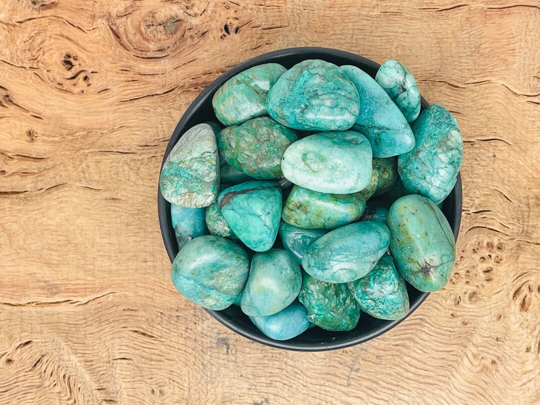 Green Chrysocolla Tumbled Stone - Polished Stone - Freefrom - Loose ...