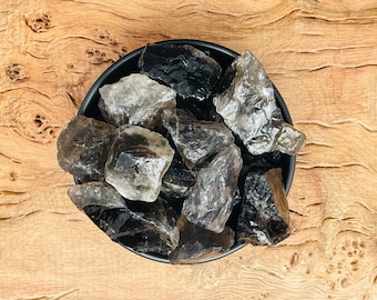 Kwarc Dymny Surowy Kamień - Luzem Surowy Kwarc Dymny - Kryształ Uziemiający - Prawdziwy Kwarc Dymny