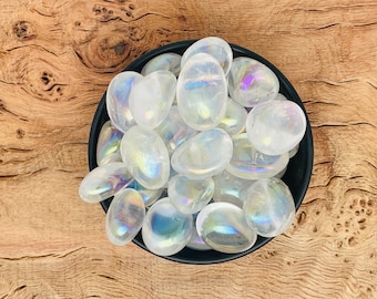 Angel Aura Crystal - Clear Quartz With Angel Aura - Healing Crystal - Aura Gemstone - High Quality Stone