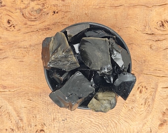 Piedra áspera de obsidiana de brillo dorado - Rocas de obsidiana natural - Ckunk de obsidiana brillante - Cristales al por mayor