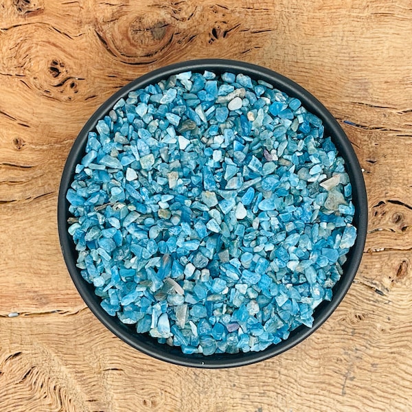 Blauwe Apatiet Crystal Chips - Edelsteen Apatiet Chips - Semi-tuimelde steen - Minifles Kristal - Bulk Crystal Chips - 3-5mm