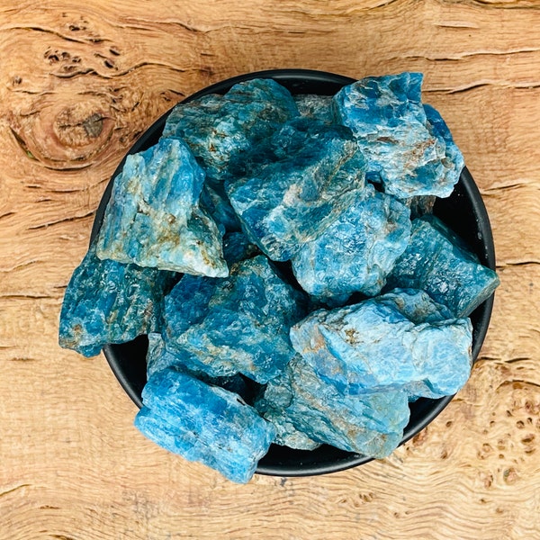 Blue Apatite Rough Stone - Bulk Rough Stones - Raw Apatite Stone - Rough Rocks