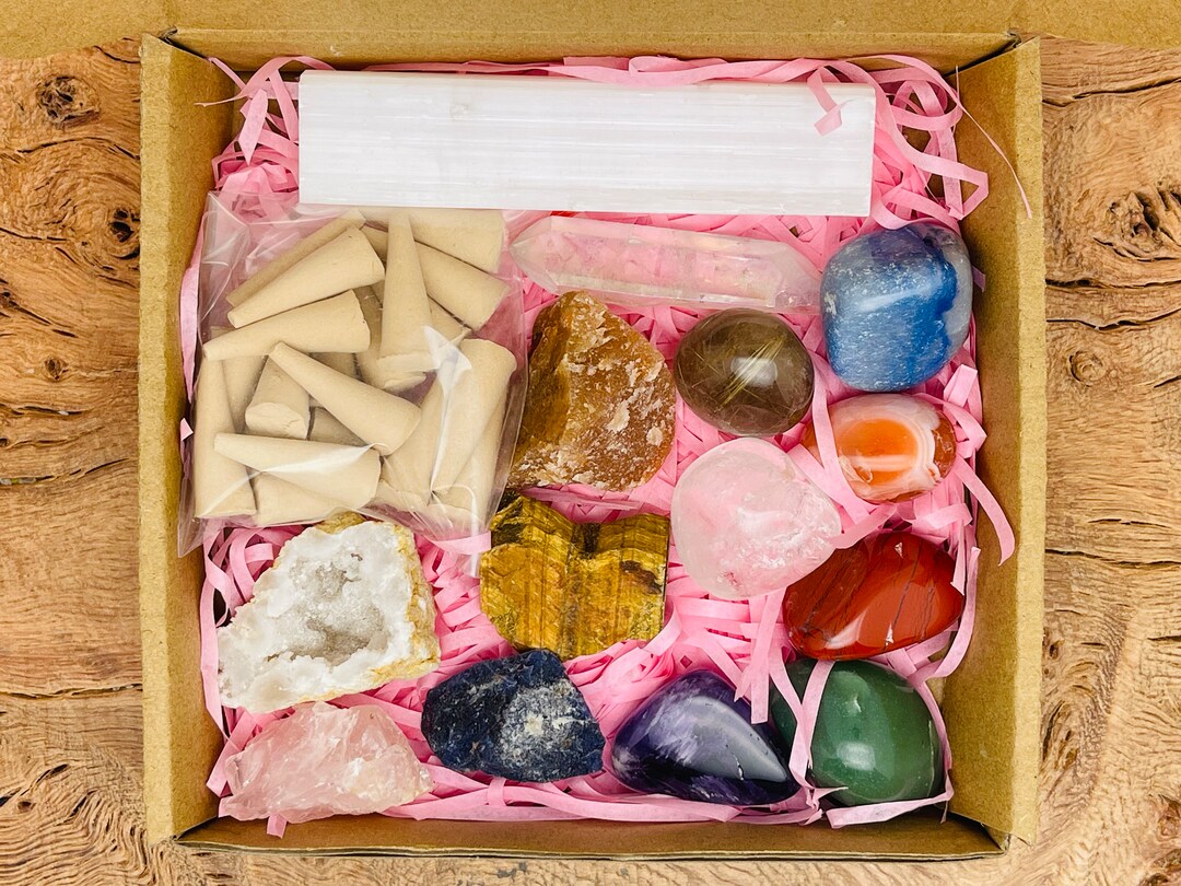 Crystal Healing Kit Cleansing Crystal Set 7 Chakra Tumbled Crystals