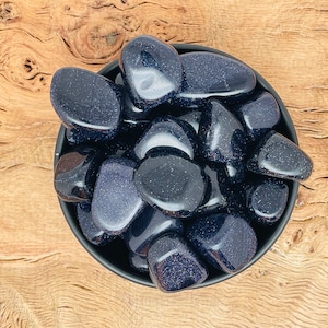 Blue GoldStone Tumbled Stone - Blue GoldStone Cabochon - Calibrated Gemstone - Wholesale Bulk Lot