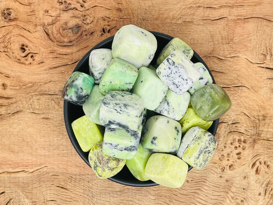 African Green Serpentine Tumbled Stone Serpentine Stone Polished ...
