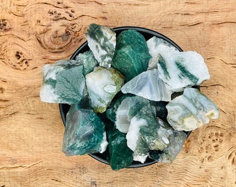 Moss Agate Rough Stone - Raw Stones - Moss Agate Stones - Wholesale Moss Agate